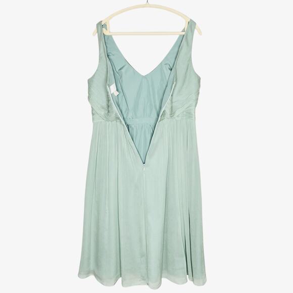 J. Crew Silk Chiffon Heidi Dress 14 Dusty Shale Green 93100 Formal Wedding Party - Picture 3 of 13